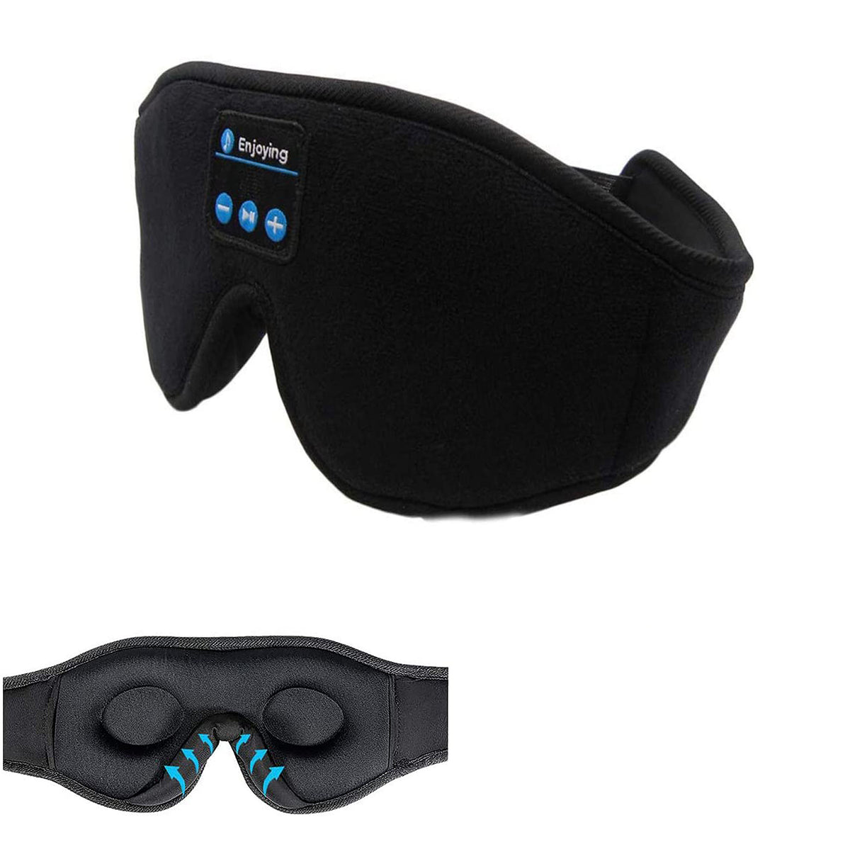 Bluetooth sleep mask -- Music, calls, total blackout