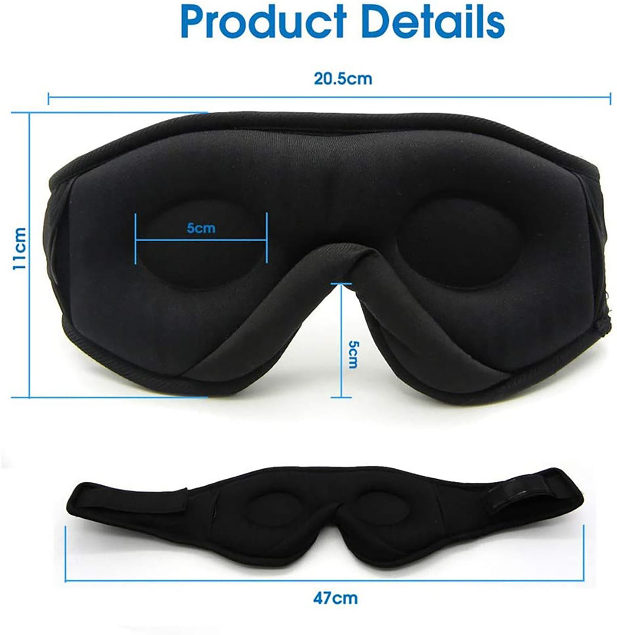 Bluetooth sleep mask -- Music, calls, total blackout