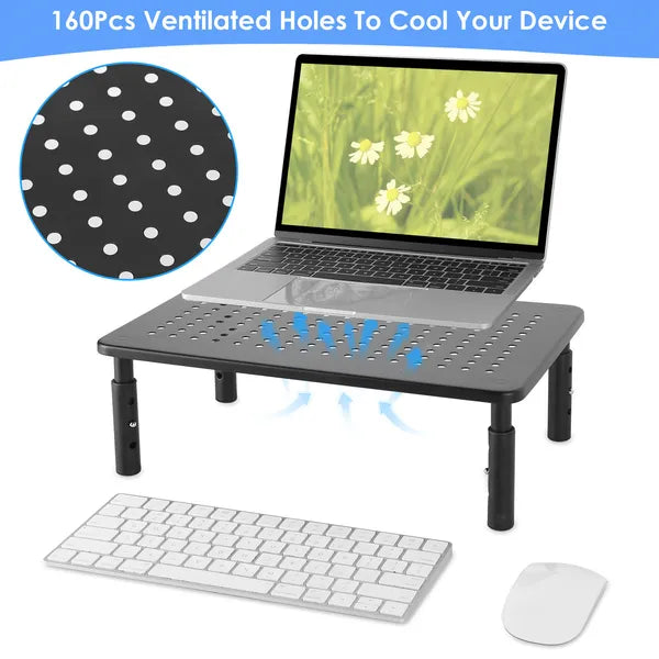 Adjustable monitor riser -- 3-height ergonomic stand