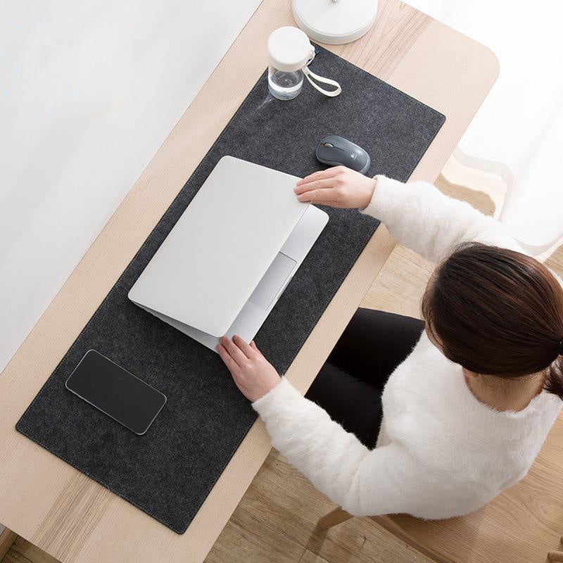 Felt desk pad -- Minimalist, non-slip, extended size