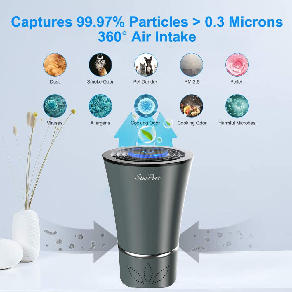 Desktop air purifier -- True HEPA, whisper quiet