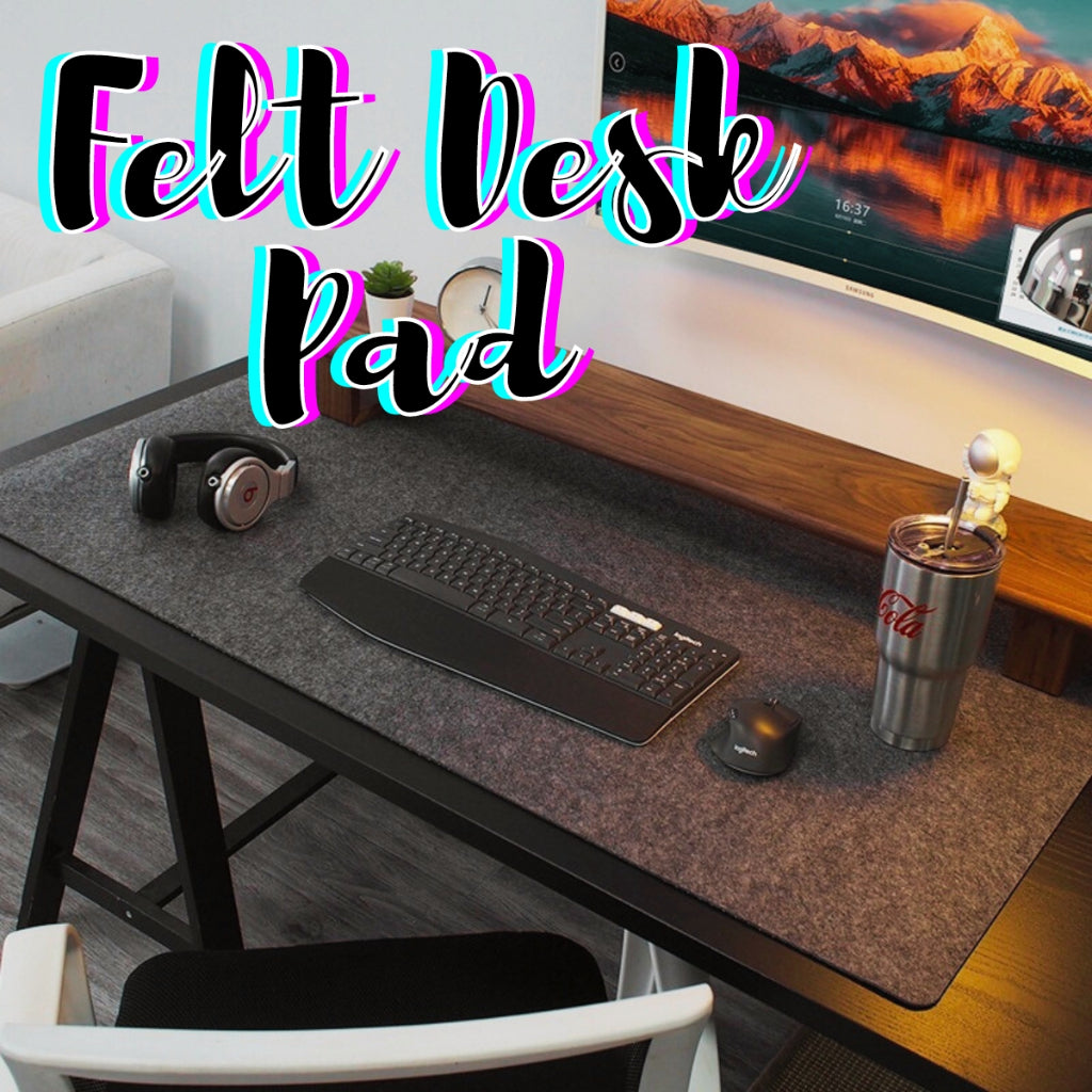 Felt desk pad -- Minimalist, non-slip, extended size