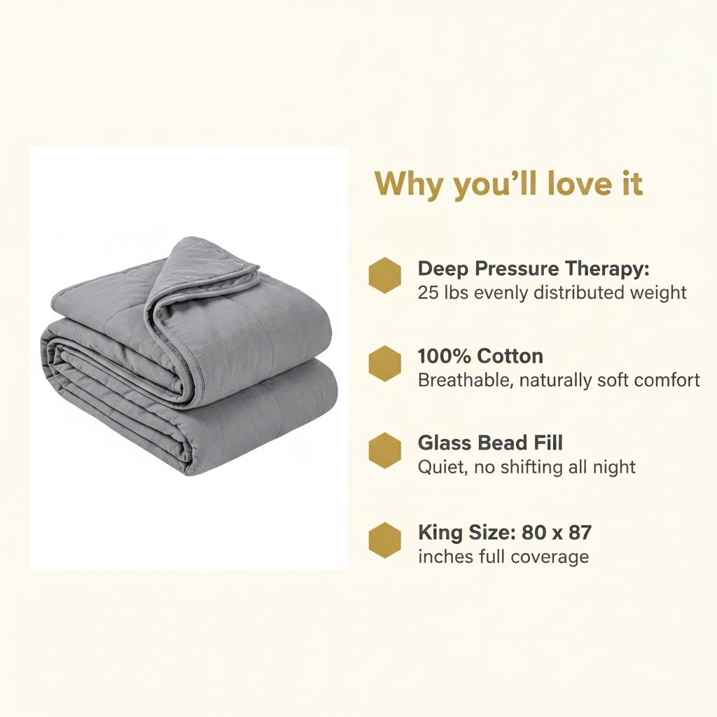 Weighted comfort blanket - Why you'll love it - King Size 80x87