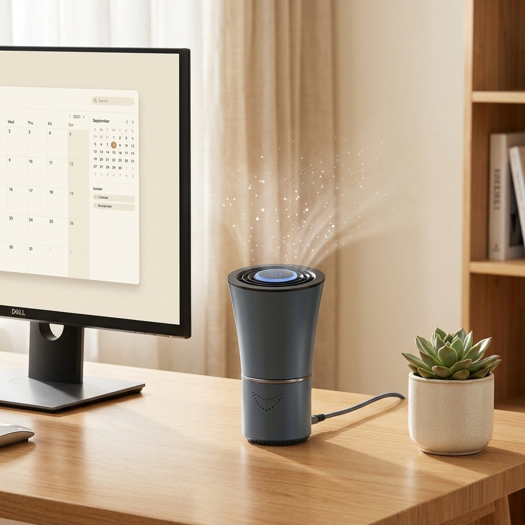 Desktop air purifier -- True HEPA, whisper quiet - BeeDazzler lifestyle