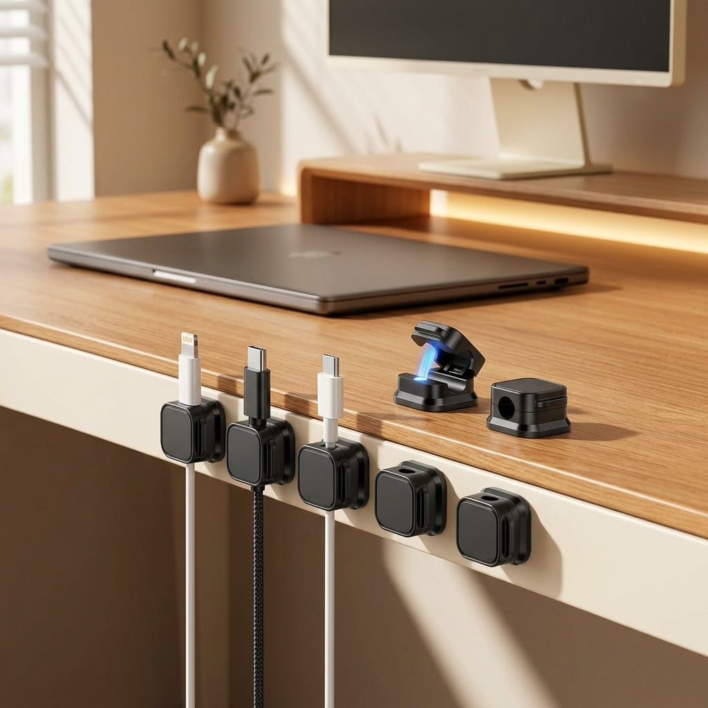 Magnetic cable clips -- 6-pack cord organizer - BeeDazzler lifestyle