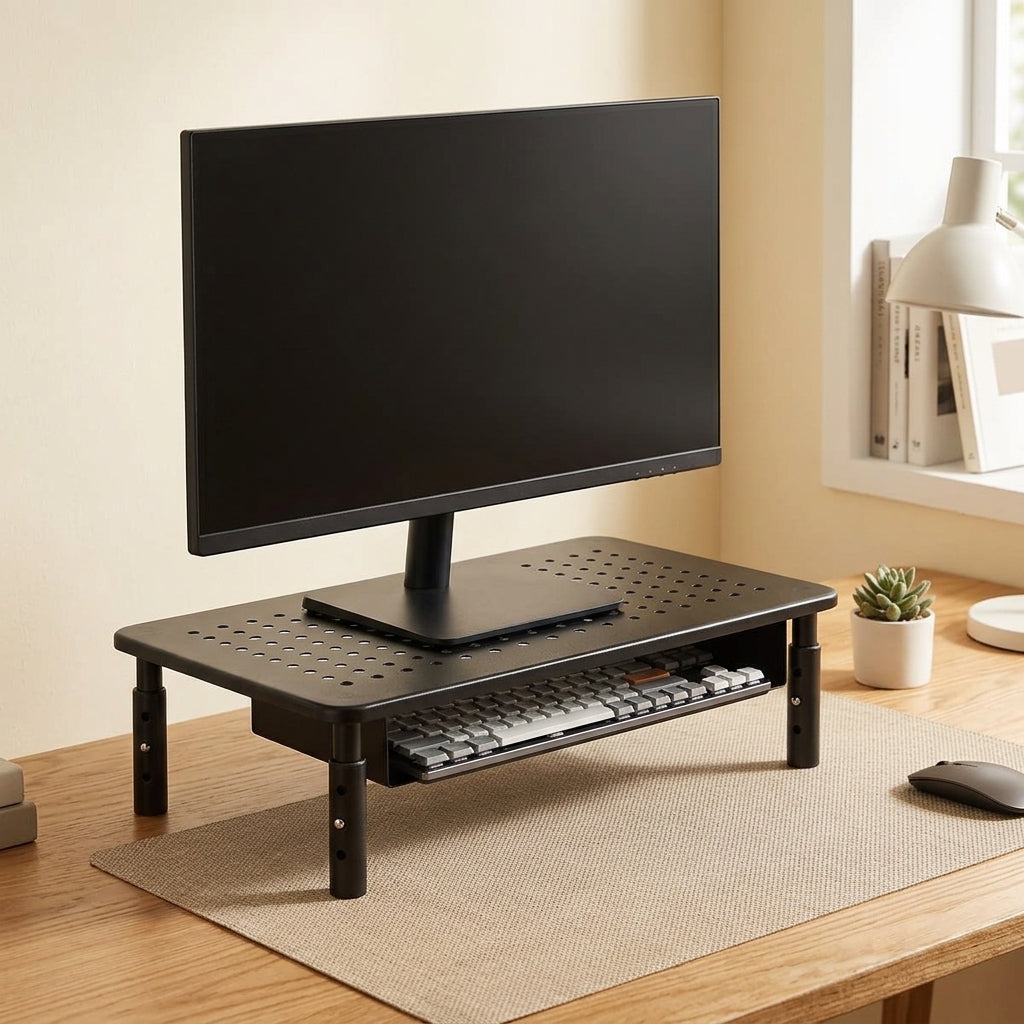 Adjustable monitor riser -- 3-height ergonomic sta - BeeDazzler lifestyle