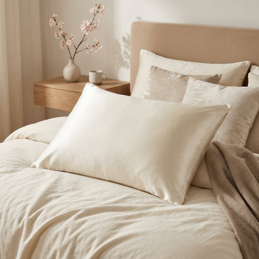 Mulberry silk pillowcase -- Pure silk, standard si - BeeDazzler lifestyle