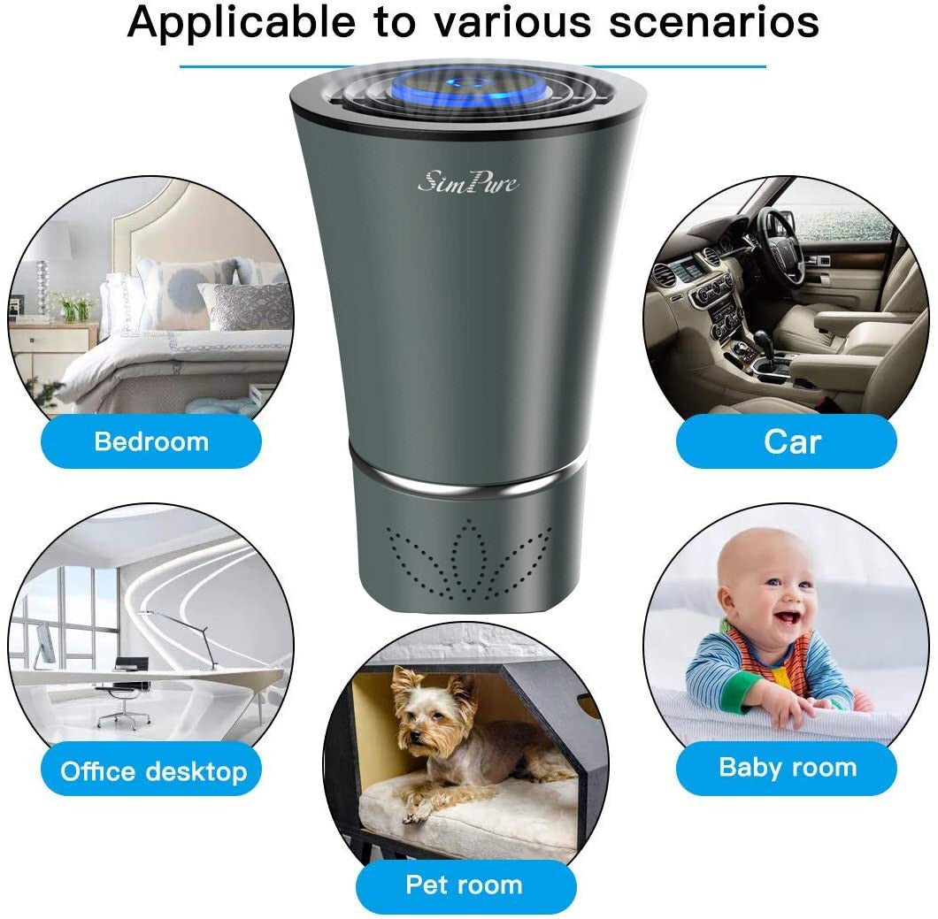 Desktop air purifier -- True HEPA, whisper quiet